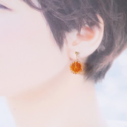 14kgf Mizore earrings Amber・ゆれるみぞれのピアス/イヤリング（琥珀色） 3枚目の画像