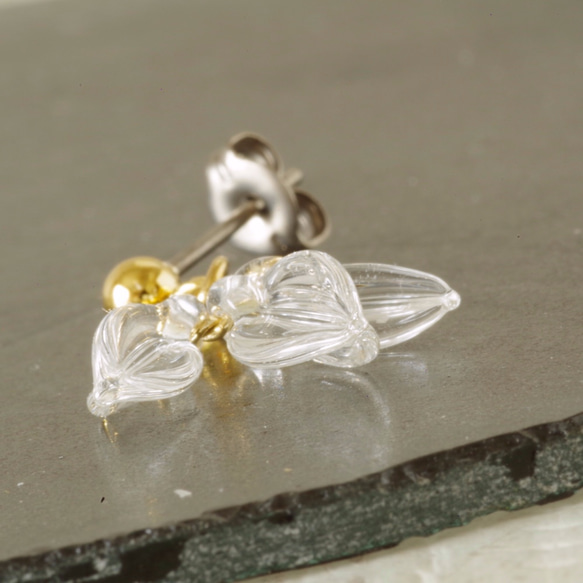 【こけしの蚤の市】Petit Chanderia earrings(Gold色金具）ピアス/イヤリング 4枚目の画像