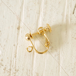 【こけしの蚤の市】Petit Chanderia earrings(Gold色金具）ピアス/イヤリング 5枚目の画像