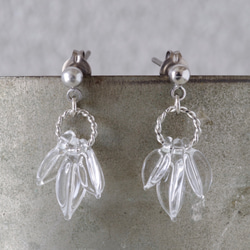 【こけしの蚤の市】Petit Chanderia earrings(Silver色金具）ピアス/イヤリング 1枚目の画像