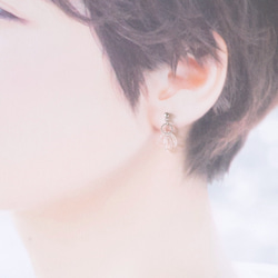 【こけしの蚤の市】Petit Chanderia earrings(Silver色金具）ピアス/イヤリング 4枚目の画像