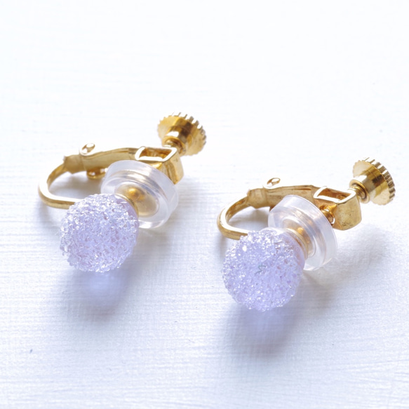 14kgf Bon Bon earring Lavender・ピアス/イヤリング 2枚目の画像