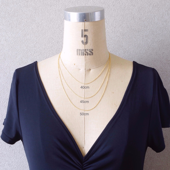 Seeds necklace・14kgf長さが選べるチェーンネックレス 3枚目の画像