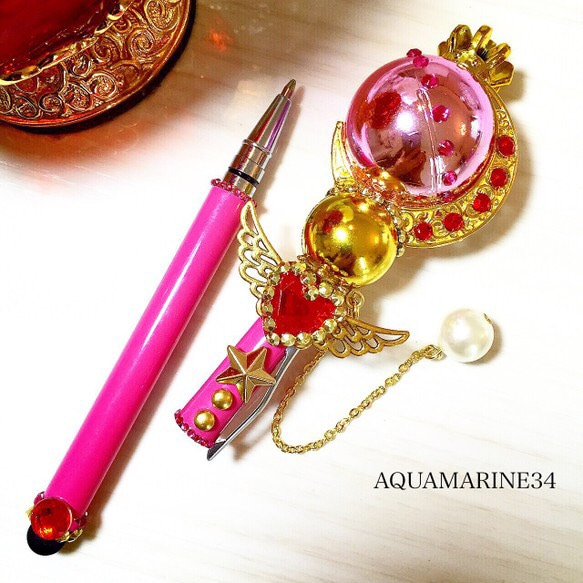 【2way☆タッチペン&ボールペン】プリンセスロッド 2枚目の画像