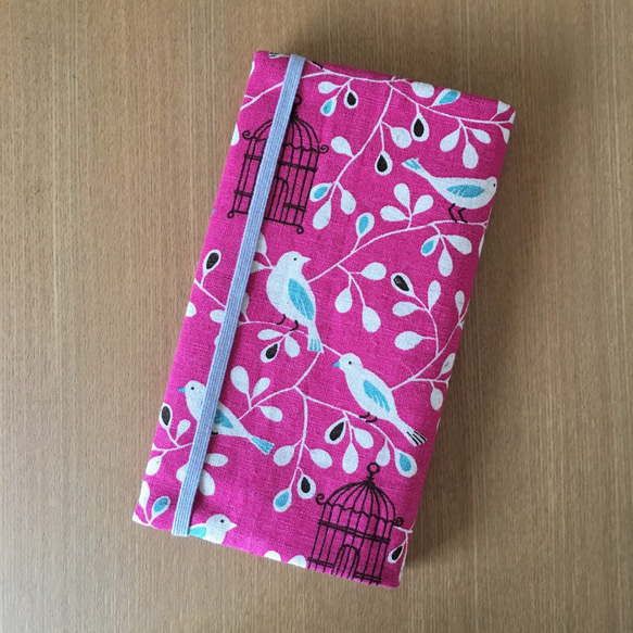 3段60枚カードケースカバー【小鳥とかご・ピンク】 3枚目の画像