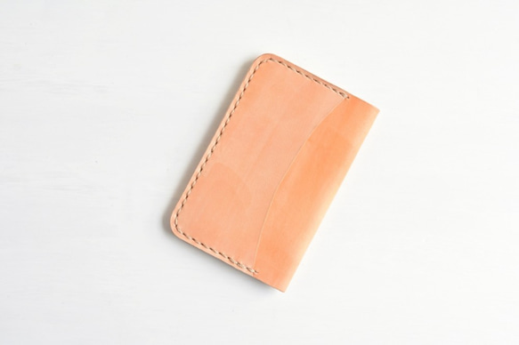 手工染色皮革卡包“Mikan No.58（薄型名片夾）” 第1張的照片