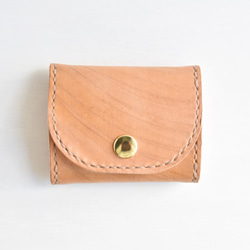 革の手染め財布「mokha No.36（ボックス型小銭入れ/コインケース）」 1枚目の画像