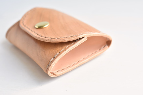 革の手染め財布「mokha No.36（ボックス型小銭入れ/コインケース）」 3枚目の画像