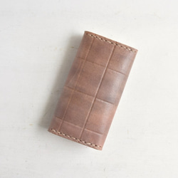 手工染色皮套“巧克力No.24（鑰匙包）” 第4張的照片
