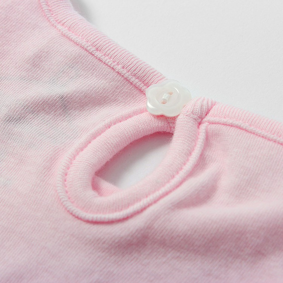 Viridityオーガニックコットン。ピンクカバーオールパッケージおなら服の女の子の教室 - ピンク 3枚目の画像