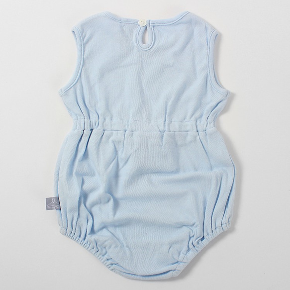Viridityオーガニックコットン。ピンクカバーオールパッケージおなら服の女の子の教室 - 青の赤ちゃん 2枚目の画像