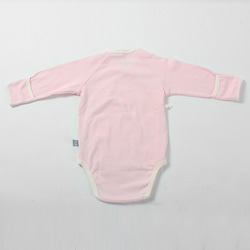 Viridityオーガニックコットン。新生児ピンクの包帯のジャンプスーツの学科 - ピンク 2枚目の画像