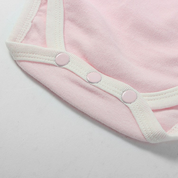 Viridity有機棉。粉嫩系新生兒綁帶連身衣-粉紅 第4張的照片