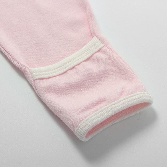 Viridityオーガニックコットン。新生児ピンクの包帯のジャンプスーツの学科 - ピンク 5枚目の画像