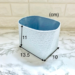 レース布の小物入れ(ブルー小) 2枚目の画像