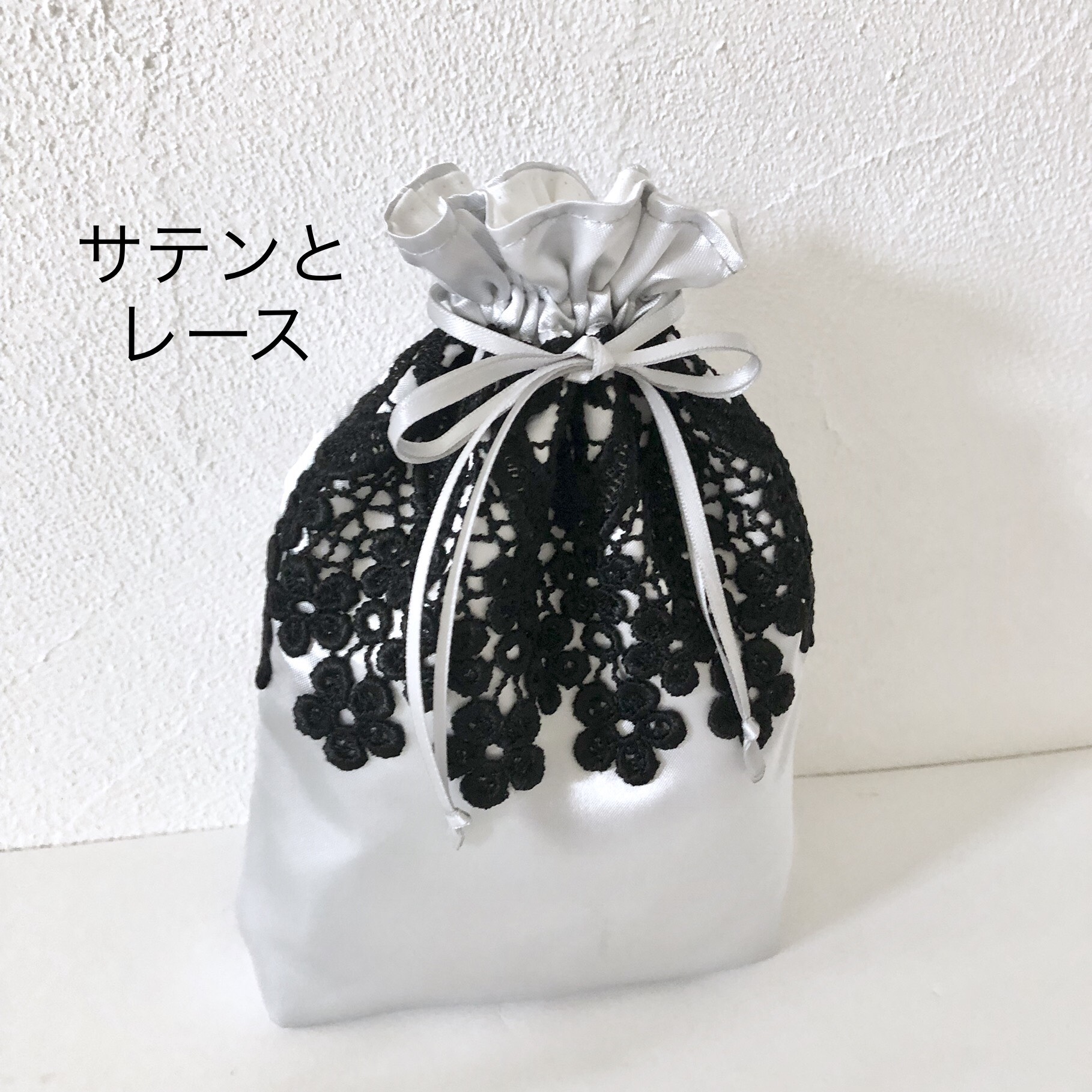 レースレディース Lace Ladies レザー調ドローストリング巾着
