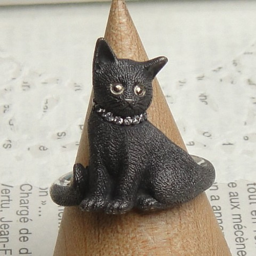 新品　ガーグル　gargle　mini CATS リング 11号 黒猫 新品ガーグルCATSリング 黒猫 3連セットリング 12号ねこネコ