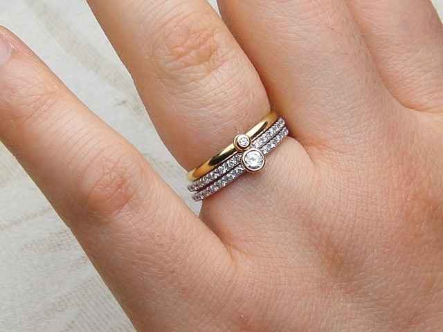 スウィングダイヤモンドリング （K18YG/ダイヤモンド）【送料無料】