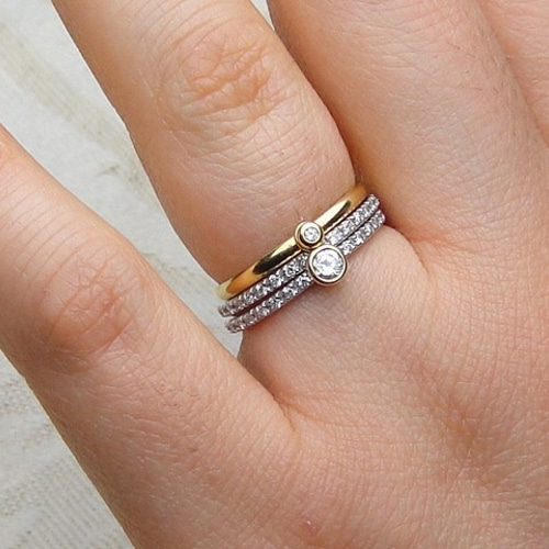 スウィングダイヤモンドリング （K18YG/ダイヤモンド）【送料無料