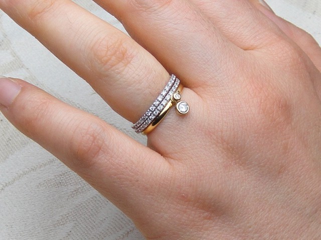 スウィングダイヤモンドリング （K18YG/ダイヤモンド）【送料無料】