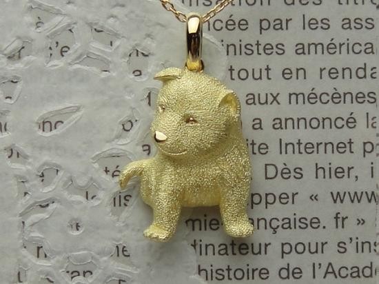 仔犬ペンダントトップ （K18YG）