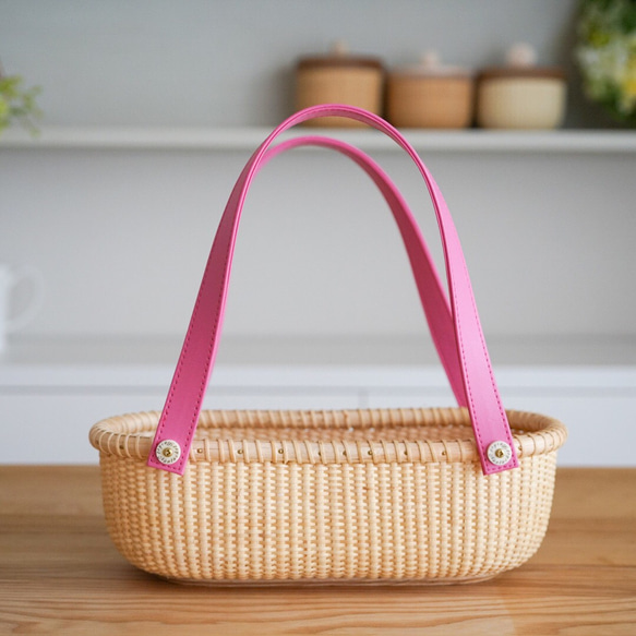 ナンタケットバスケット用 のハンドル （持ち手）ハンドメイド 48.0cm