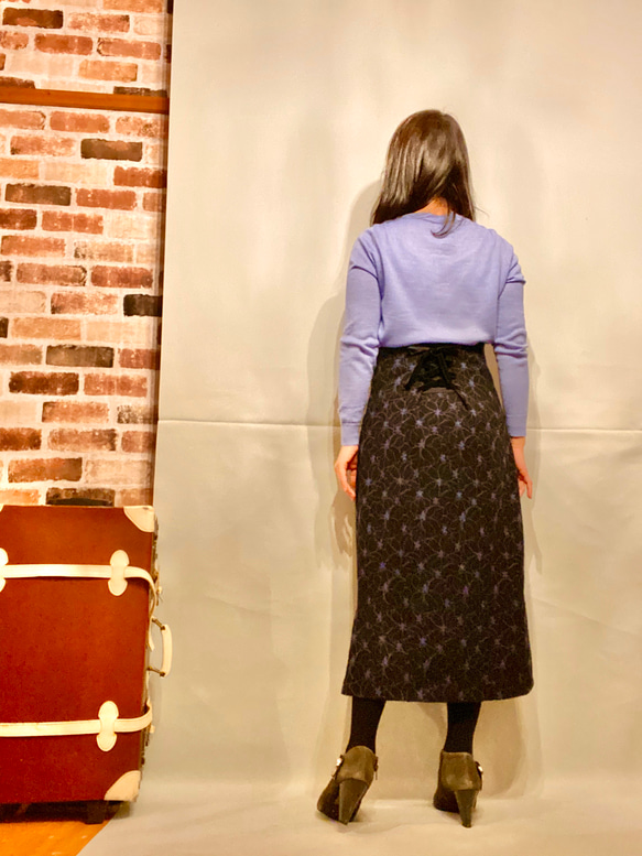 ゆーまま様お取り置き 冬素材 レース調 バックレースアップ ハイ  