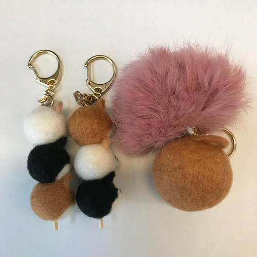 ☆a様ご注文品☆柴だんご三兄弟、まんまる柴 羊毛フェルト はんどわー