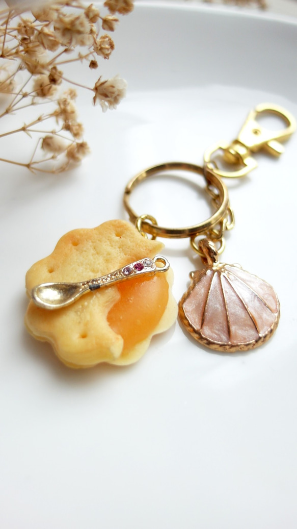 *福利品 / 展示品* 柳橙果醬夾心餅乾 鑰匙圈 包包掛飾 日本黏土 第1張的照片