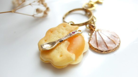 *福利品 / 展示品* 柳橙果醬夾心餅乾 鑰匙圈 包包掛飾 日本黏土 第2張的照片