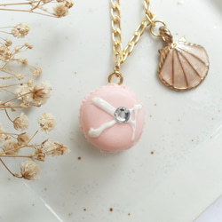 粉嫩水鑽馬卡龍 鑰匙圈 包包掛飾 日本黏土 第2張的照片