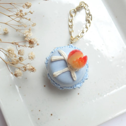 草莓馬卡龍 鑰匙圈 包包掛飾 日本黏土 第1張的照片
