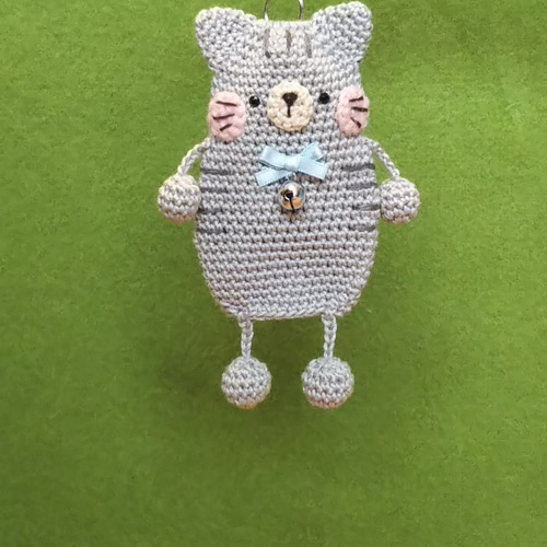 受注制作 手編み キーカバー 猫ちゃん キーケース Kira☆猫 通販