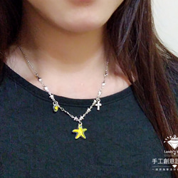 Landy House【手工創意設計精品】施華洛世奇元素SWAROVSKI~時尚海星項鍊 第3張的照片