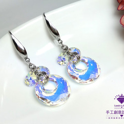 Landy House【手工創意設計精品】施華洛世奇元素SWAROVSKI~勝利吊墜耳環 第2張的照片