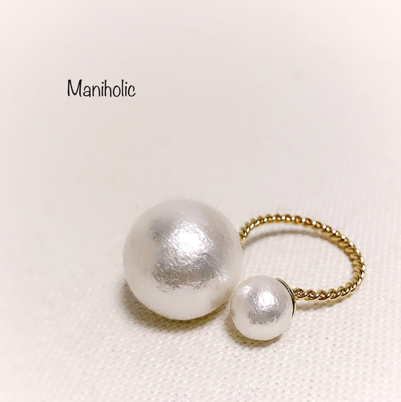 double cottonpearl ring 2枚目の画像
