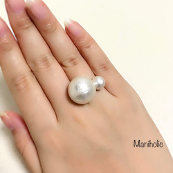 double cottonpearl ring 1枚目の画像