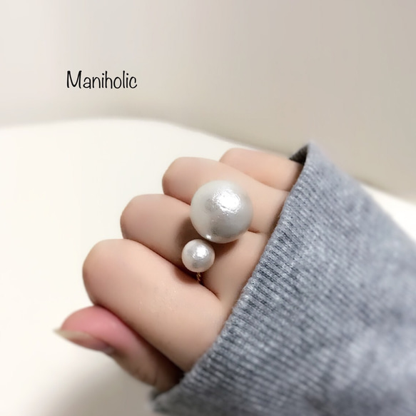 double cottonpearl ring 3枚目の画像