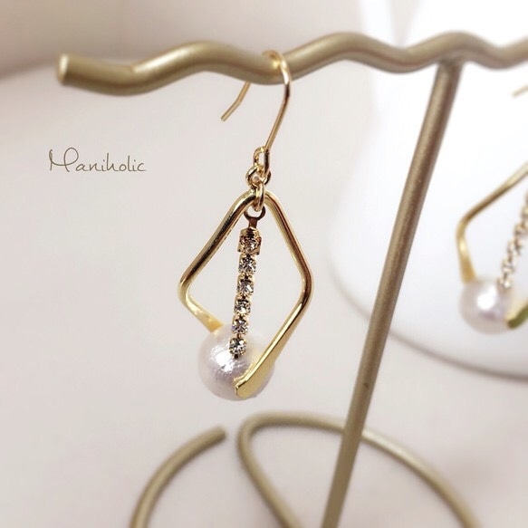 cottonpearl♡swingstone  pierce 3枚目の画像