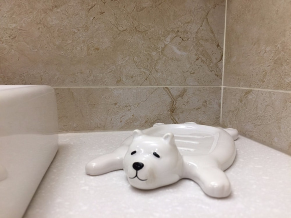 北極熊地毯肥皂盤 第3張的照片