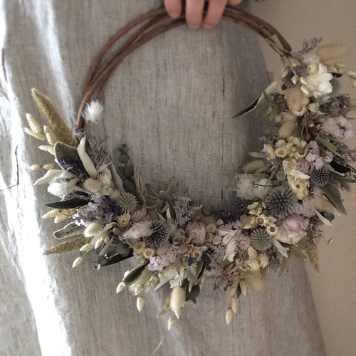 リースブーケ,ブートニア,ヘッドパーツ3点セット/lavender field  