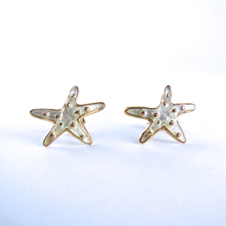 Starfish Pierced Earrings/Crystal