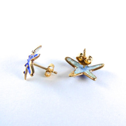 Starfish Pierced Earrings/Blue 2枚目の画像