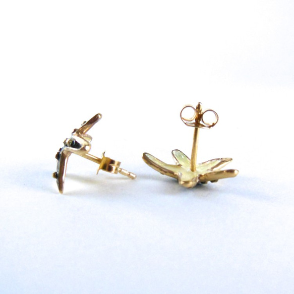 Starfish Pierced Earrings/Black 2枚目の画像