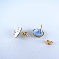 Circle Pierced Earrings/White 2枚目の画像