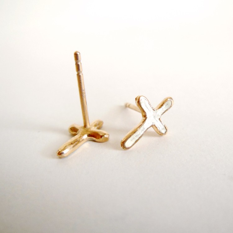 Cross Pierced Earrings