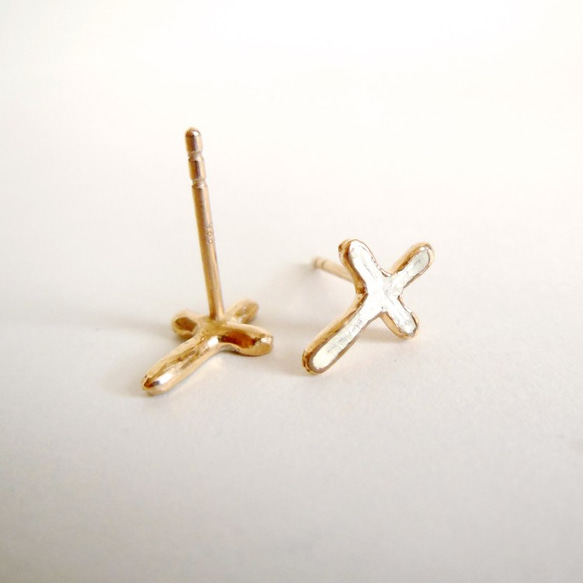 Cross Pierced Earrings 1枚目の画像