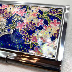 友禅和紙のカードケースdeluxe 桜と蝶 6枚目の画像