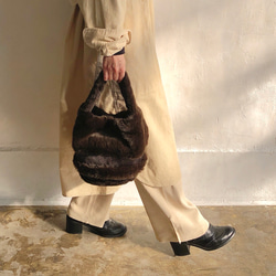 【一点物】[送料込] eco fur handbag 3枚目の画像