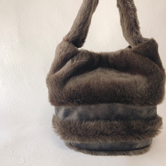 【一点物】[送料込] eco fur handbag 6枚目の画像